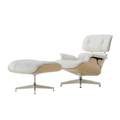 Eames Lounge Chair and Ottoman (White Oak/Prone Glow)