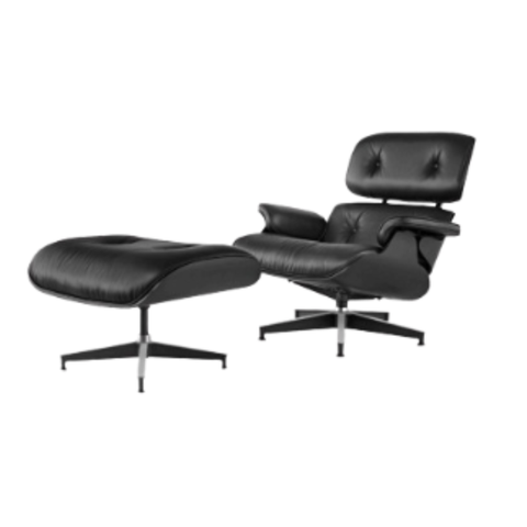 Eames Lounge Chair and Ottoman (Ebony Black)