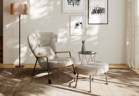 Shinzo Lounge Chair and Ottoman